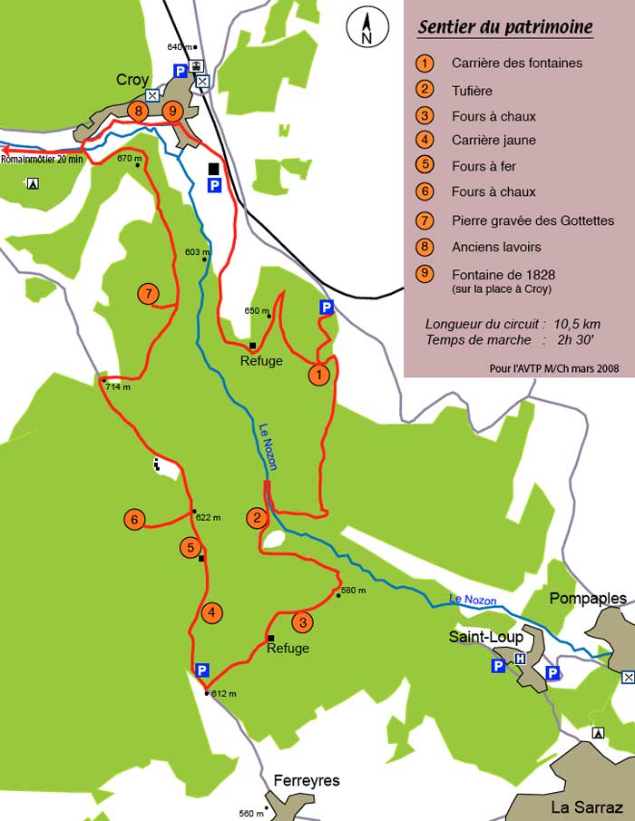 Carte Parcours Sentier du Patrimoine